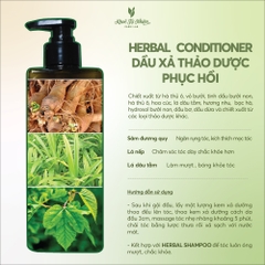 Dầu Xả Thảo Dược Phục Hồi Hư Tổn Herbal Conditioner 550ml