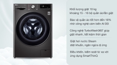 Máy giặt lồng ngang LG 10 Kg FV1410S3B Inverter