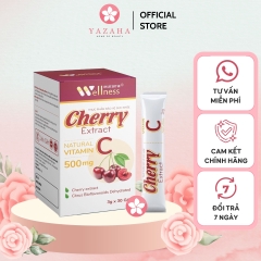 CHERRY EXTRACT tăng cường sức khỏe, bổ sung Vitamin C hộp 30 gói - Yazaha chính hãng