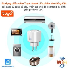 Ổ cắm di động thông minh Tuya Zigbee 16A - có đo điện năng