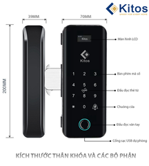 Khóa vân tay cửa kính lùa Kitos KT-GL50