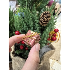 Set 6 hộp quà mini trang trí cây thông noel, trang trí giáng sinh, tiểu cảnh