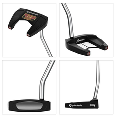 OD.10 - Taylormade Spider GT Back Putter 2022 Split Back Super Stroke Pistol GTR 1.0 Black/Red Single Bend + Small Slant / 33inch+34inch