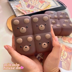 Squishy TH Bánh Chocolate Gấu Chất Bơ Chậm Tăng