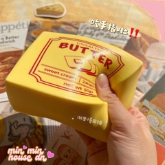 Squishy HT Cục Bơ Butter Cho Bánh Mỳ Slow Chậm Tăng Siêu Mềm Mịn