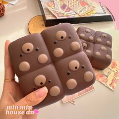 Squishy TH Bánh Chocolate Gấu Chất Bơ Chậm Tăng