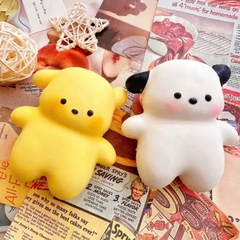 Squishy HT Chú chó trắng tai đen