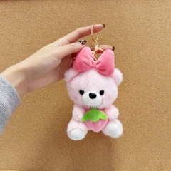 Móc Khoá Gấu Xinh Ôm Dâu
