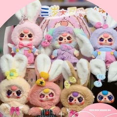 Blind box Baby three BB3 Macaron thỏ nhỏ có móc khóa treo