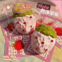 Squishy Trái Dâu Tây 3D Mùa Hè Slow Chậm Tăng Siêu Mềm HT