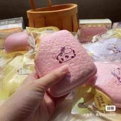 Squishy Chính Hãng Moozy Lát Bánh Mỳ Bơ Sữa Cắn Dỡ - Chọn Màu Inbox