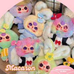 Blind box Baby three BB3 Macaron thỏ nhỏ có móc khóa treo