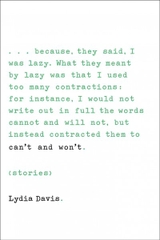 Can't and Won't: Stories