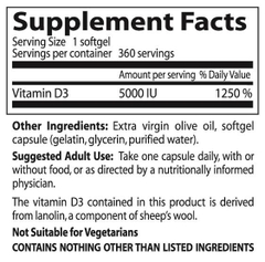 Viên uống Vitamin D3 5000 IU của Doctor's Best (360 viên)