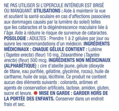Lutein cho mắt với Zeaxanthin 10mg của Equate (60 viên)
