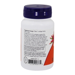 Viên uống High Potency Vitamin D3 2000 IU của NOW (240 viên)