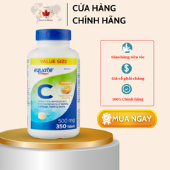 Viên uống Vitamin C 500mg Hương cam Tangy của Equate (350 viên)