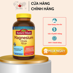 Viên uống Nature Made bổ sung Magnesium Citrate 250mg - Hàng order