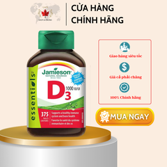 Viên Uống Vitamin D3 với 1000IU/UI của Jamieson (375 viên)