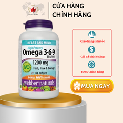Dầu cá Omega 369 Webber Naturals (150 viên)