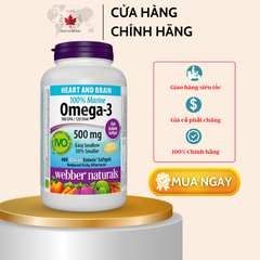 Viên Uống Dầu Cá Omega 3 của Webber Naturals có DHA/ EPA (400 viên)