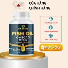 Viên dầu cá Omega 3 DR.JOEL'S (150viên) (có DHA/ EPA) Canada