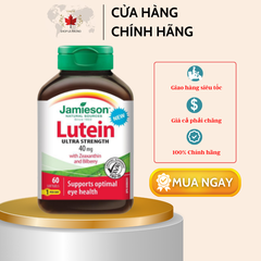 Kẹo mềm bổ mắt Lutein 40mg với Zeaxanthin & Bilberry Jamieson