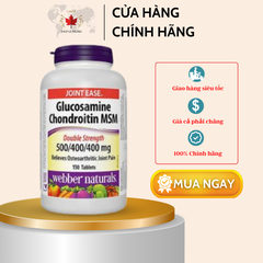 Viên Uống Glucosamine, Chondroitin & MSM Webber Naturals