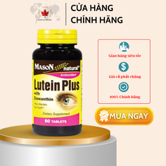 Natural Lutein Plus với Zeaxanthin bổ mắt của Mason (60 viên)