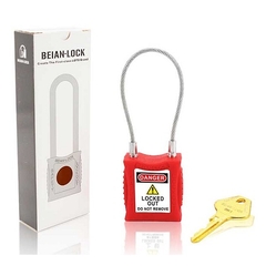 Beian Lock - Copper Alloy material and Steel Cable LOTO Safety Padlock (206)