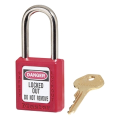 Khóa móc an toàn nhựa nhiệt dẻo còng thép 6mm Master Lock 410RED
