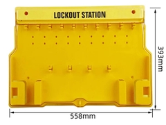 Trạm khóa có mái che với 10 móc treo ổ khóa LOCKEY LS03