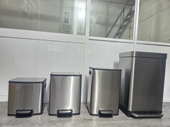 Thùng rác vuông inox đạp chân 12L PLS-12L