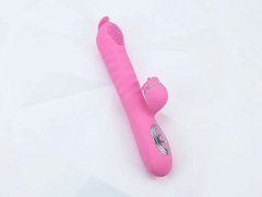 Máy Massage Lưỡi Liếm 2 Đầu Telescopic Liếm, Rung, Thụt, Tỏa Nhiệt Pin Sạc
