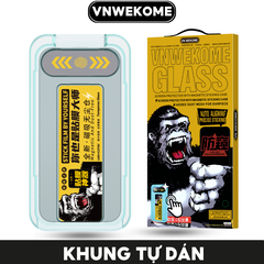 Kính cường lực kèm khung tự dán cho iPhone chính hãng VNWEKOME