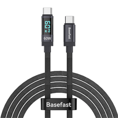 Cáp sạc báo công suất 60W Type C to Type C - Basefast SUN SERI CS27C
