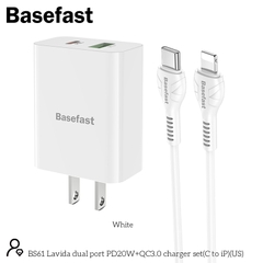 Basefast BS61 - Bộ sạc nhanh 2 cổng PD20W+QC3.0