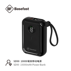 Sạc dự phòng 22.5W 10000mAh Tích Hợp 2 Cáp sạc Type C / Lightning - Basefast SD90