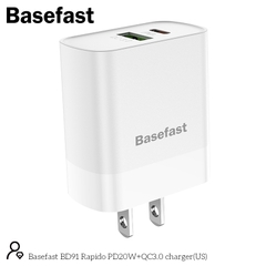 Basefast BD91 - Củ sạc nhanh 2 cổng PD20W+QC3.0