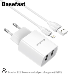 Basefast B22i Bộ sạc nhanh 2 cổng 2.1A Iphone