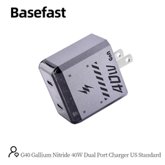 Củ sạc nhanh 40W 2 cổng C+C công nghệ GAN chống quá tải nhiệt - Basefast G40