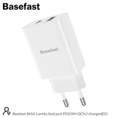 Basefast B65A Củ sạc nhanh 2 cổng QC 3.0 PD20W