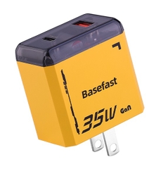Củ sạc nhanh 35W 2 cổng U+C Công nghệ GAN chống quá tải nhiệt - Basefast G35
