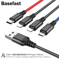 Basefast CS44 - Cáp 4 đầu sạc nhanh (Iphone-Iphone-Micro-TypeC)
