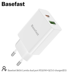 Basefast B65A Củ sạc nhanh 2 cổng QC 3.0 PD20W