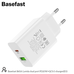 Basefast B65A Củ sạc nhanh 2 cổng QC 3.0 PD20W
