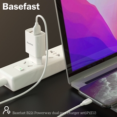 Basefast B22i Bộ sạc nhanh 2 cổng 2.1A Iphone