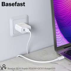 Basefast BD91 - Củ sạc nhanh 2 cổng PD20W+QC3.0