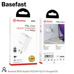 Basefast BD91 - Củ sạc nhanh 2 cổng PD20W+QC3.0