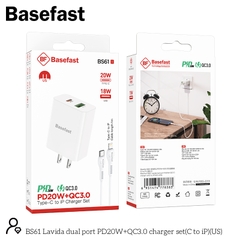 Basefast BS61 - Bộ sạc nhanh 2 cổng PD20W+QC3.0
